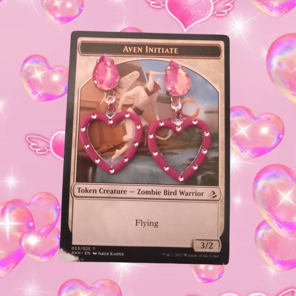 Pink Heart Earrings